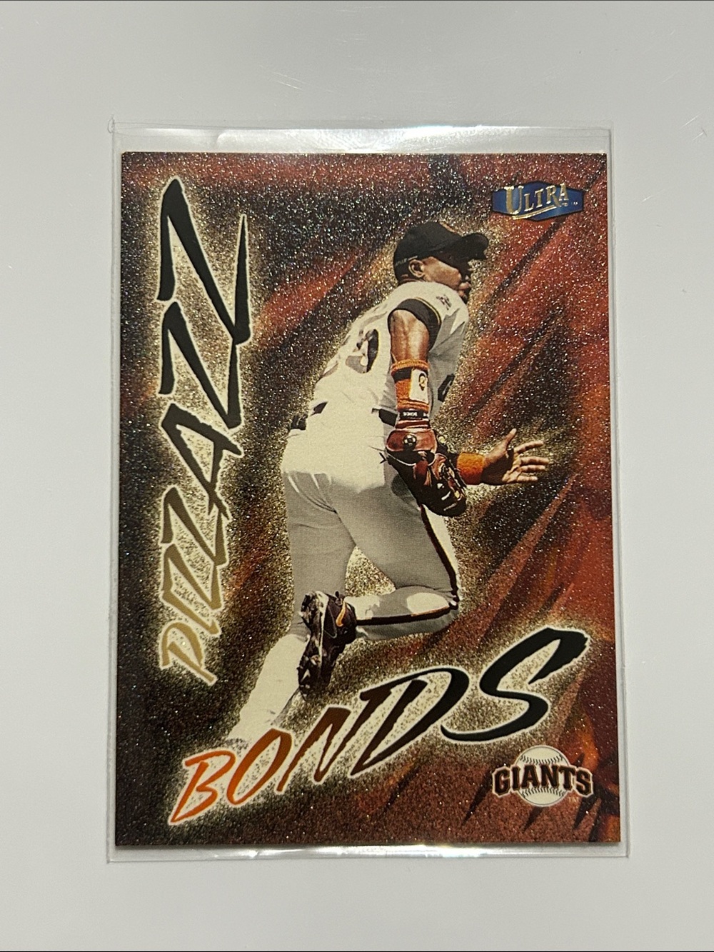 1998 Fleer Ultra Barry Bonds Pizzazz insert baseball card #500 - SF Giants